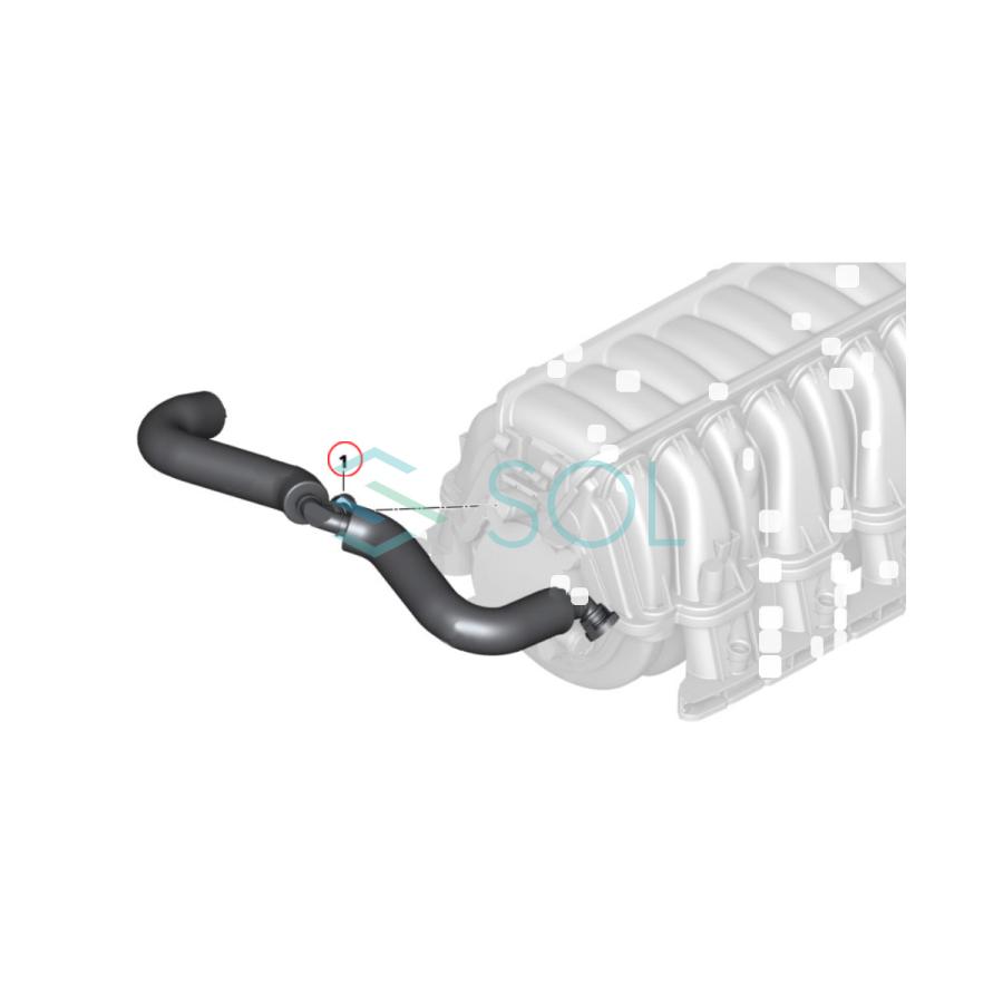 BMW E60 E61 E63 E64 ブリーザーホース ベントホース ベンチレーションホース 540i 550i 650i ...