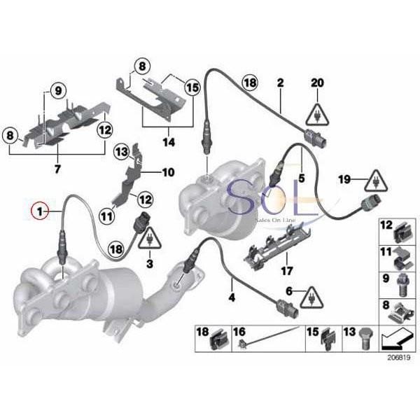 BMW E90 E91 E92 E93 E63 E64 ラムダーセンサー O2センサー 323i 325i 335i 630i 11787558055 出荷締切18時