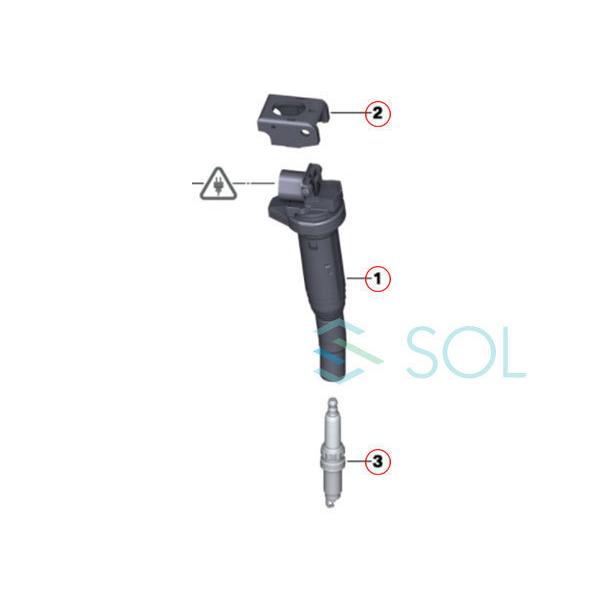 BMW F01 F02 E86 E89 Z4 イグニッションコイル + スーパー スパークプラグ(BOSCH) 740i 740Li M3.2 35i 35is 12138616153 12120037244｜solltd2｜04