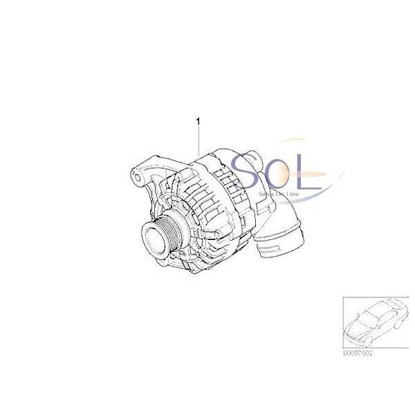 BMW CAPSOL BMW E46 E39 E53 X5 Z3 オルタネーター 120A 320i 325i 30i