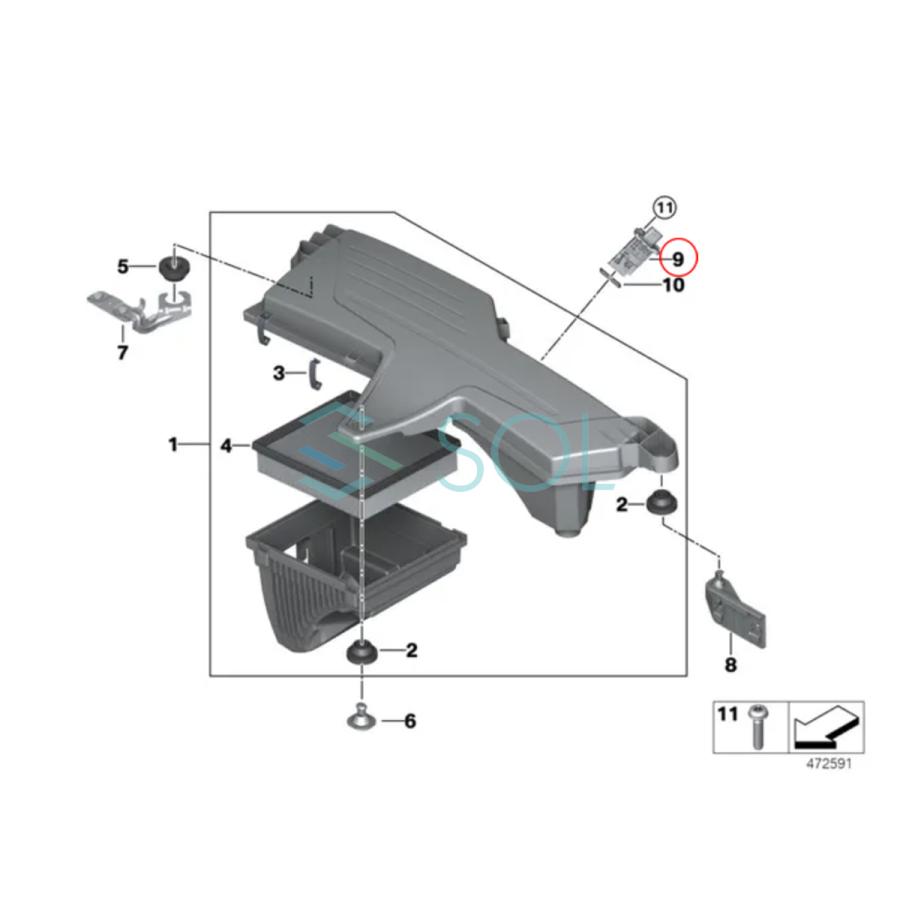 BOSCH（ボッシュ） BMW F30 F31 F34 F32 F36 F07 F10 F11 エアマス
