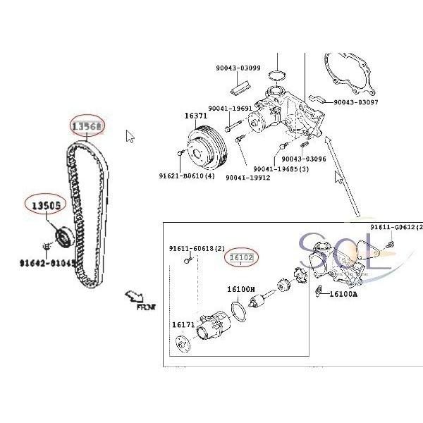 ダイハツ（DAIHATSU） オプティ(L800S L810S) タイミングベルト ベルト