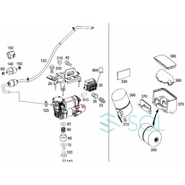 Mercedes-Benz ベンツ X166 W166 エアサスコンプレッサー GL350 GL63 