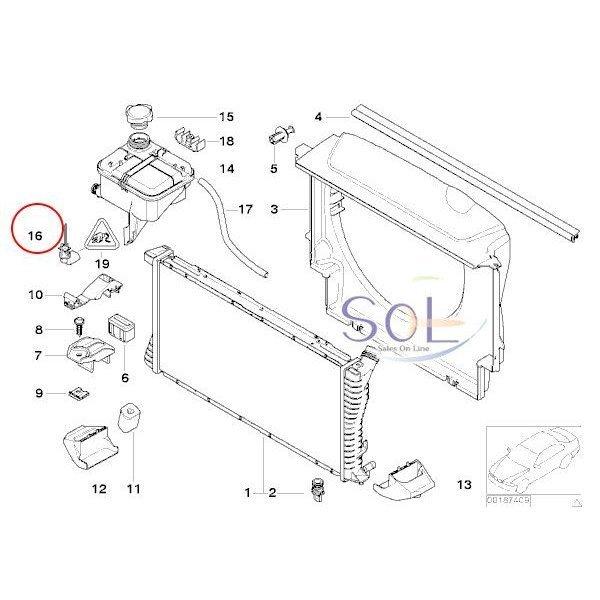 BMW E36 E46 E90 E91 E92 E93 クーラント レベルセンサー 318i 320i 323i 325i 328i 330i 335i M3 17137553919 17137524812｜solltd2｜02