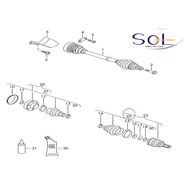 VW ジェッタ4 ニュービートル パサートCC ポロ ドライブシャフトブーツ アウター 左右セット 1K0498203A