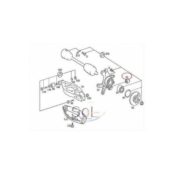 W124 リアジョイント 2043520027 Lemförder 左右セット Mercedes-Benz（メルセデス・ベンツ） ベンツ W124 リア ホイール