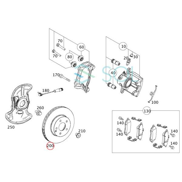 HAPAD ベンツ W204 W212 W207 フロント ブレーキローター 左右セット C250 C300 C350 E250 E300 E350 2044211012 0004211112 0004213012_3