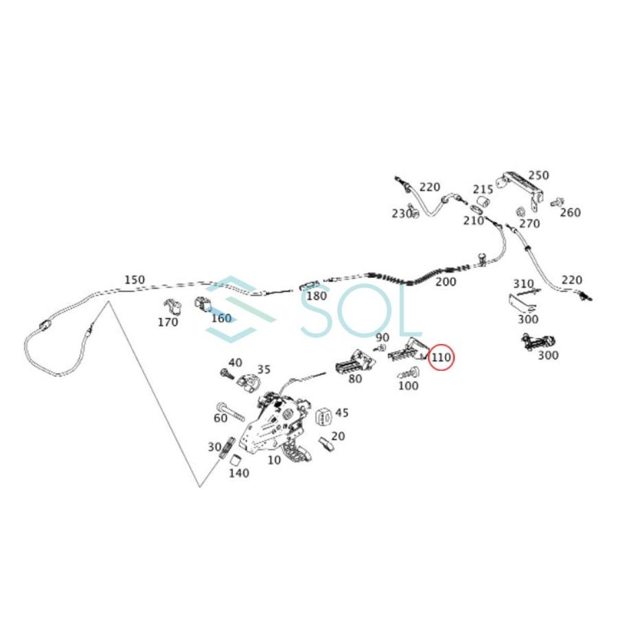 ベンツ W204 X204 パーキングブレーキスイッチ リリースハンドル C180 C200 C220 C230 C250 C300 C320