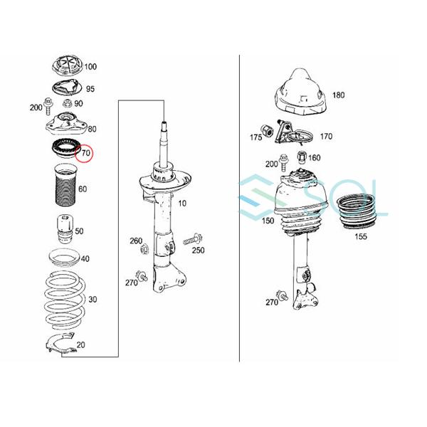 Mercedes-Benz（メルセデス・ベンツ） ベンツ R172 フロントショック