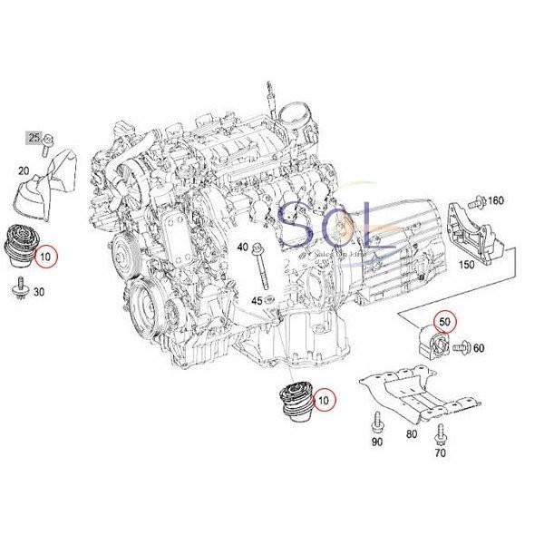 ベンツ W221 W216 エンジンマウント 左右セット + ミッションマウント S350 S500 S550 CL550 2112400317 2202403317 2212401117｜solltd2｜02