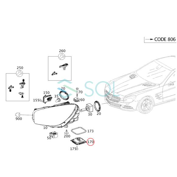 ベンツ W218 ヘッドライト コントロールユニット バラスト 2個セット CLS220d CLS350 CLS400 CLS550 CLS63 2189009203 出荷締切18時_4