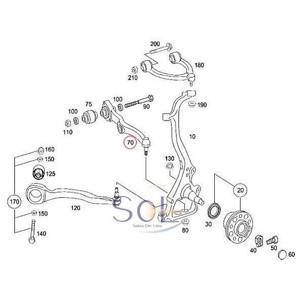 ベンツ W221 フロント ロアアーム (スプリングリンク コントロールアーム) 左右セット S350 S500 S550 S600 S63 S65 2213306707 2213306807｜solltd2｜02