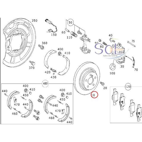 HAPAD ベンツ CLクラス W216 CL550 リア ブレーキローター 左右セット 2214230712 2214231112 2304231412 18時まで即日出荷_1