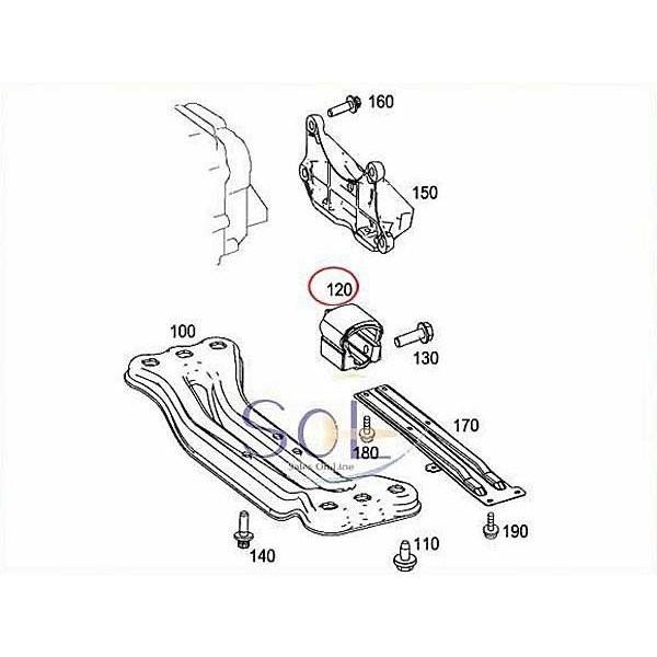 Mercedes-Benz ベンツ W211 R230 エンジンマウント 左右セット + 