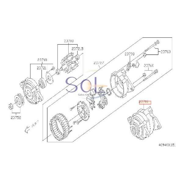 スバル インプレッサ(GE2 GE3 GE6 GE7 GH2 GH3 GH6 GH7 GH8) オルタネーター ダイナモ 23700AA440 コア返却不要 出荷締切18時｜solltd2｜02