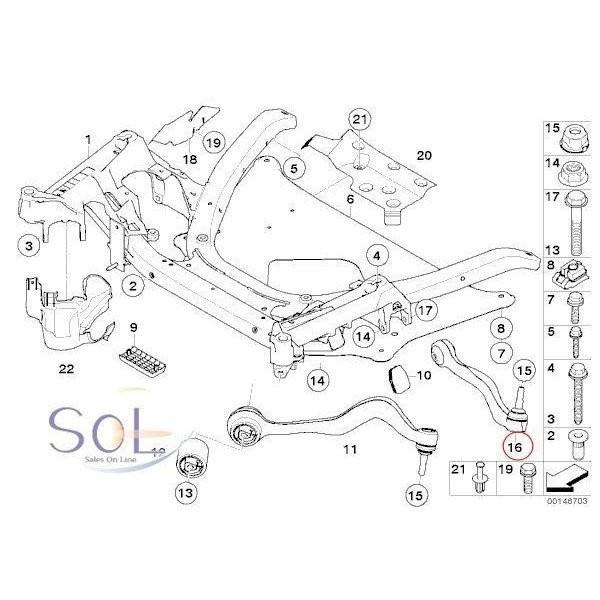 BMW E60 E61 フロントコントロールアーム ロアアーム 左右セット 525i 