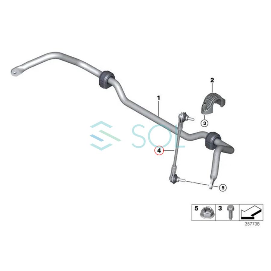 MINI F55 F56 クーパーS 調整式スタビリンク （フロント、リア） BMW MINI F55 F56 F57 フロント スタビリンク 左右セット ワン