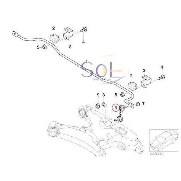 BMW E39 リア スタビリンク ペンドラムサポート 左右セット 525i 528i 530i 540i M5 33551095532 出荷締切18時｜solltd2｜02