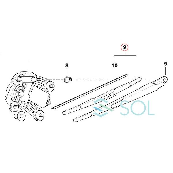 BOSCH リア ワイパーブレード BMW MINI ミニクーパー R50 R53 One Cooper CooperS H840 61627129280 3397004802｜solltd2｜03