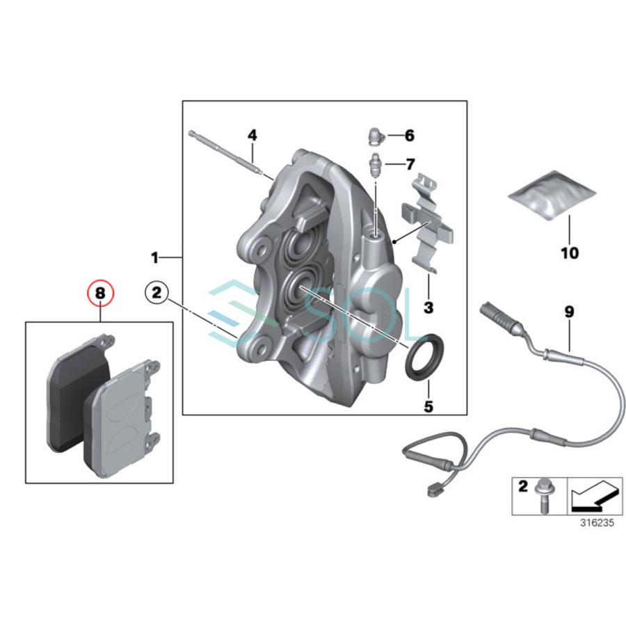 HAPAD BMW 1シリーズ F20 116i 118i 118d フロント ブレーキパッド ディスクパッド 左右セット 34116878876 18時まで即日出荷_2