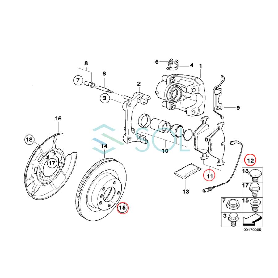 HAPAD BMW 1シリーズ E88 118i 120i リア パッド センサー ローター 34216774692 34356789445 34216864901 18時まで即日出荷_2