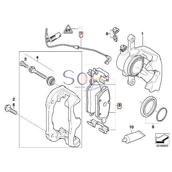 BMW HAPAD リア ブレーキパッド左右 + パッドセンサー1本 セット BMW