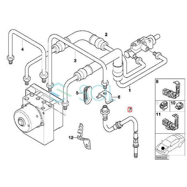 BMW E46 E85 E86 Z4 フロント ブレーキホース 左右セット 318i 320i 323i 325i 328i 330i 2.2i 2.5i 3.0i 3.0si 34326766966｜solltd2｜04