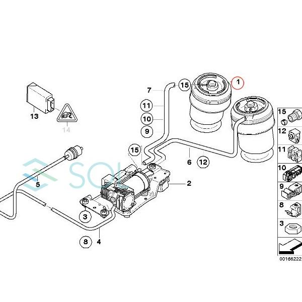 BMW E70 X5 E71 X6 リア エアサス 左右共通 3.0si 4.8i 35i 50i M 37126790078 37126790081 出荷締切18時｜solltd2｜04