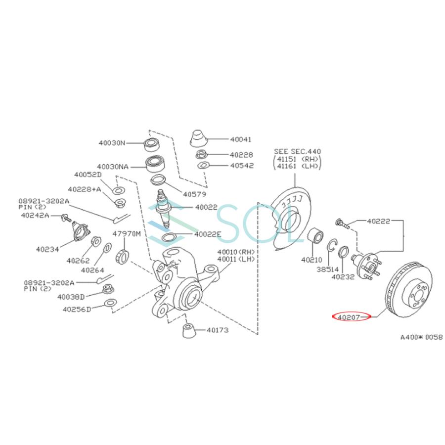 HAPAD 日産 フェアレディZ Z32 リア ブレーキローター 左右セット 40206-04U00 40206-40P02 40206-69F00 40206-04U03 18時まで即日出荷_1