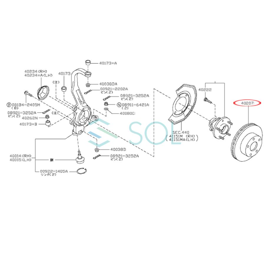 日産（NISSAN） HAPAD ムラーノ Z51 フロント ブレーキローター