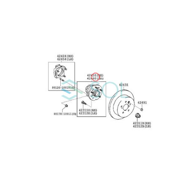 トヨタ ノア ヴォクシー エスクワァイア(ZRR75W ZRR85G) リア トヨタ ノア ヴォクシー エスクワァイア(ZRR75W ZRR85G) リア