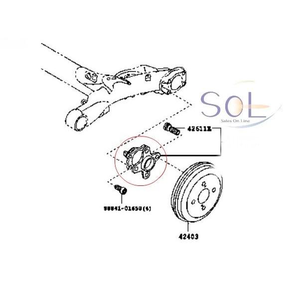 ダイハツ タント(LA600S LA610S L375S L385S) タントエグゼ(L455S L465S) リア ハブベアリング 左右共通 42410-B2080 42410-B2040｜solltd2｜06