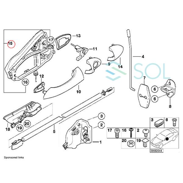Rear Left Side Door Lock Actuator Motor for 01-06 BMW X5 3.0i 4.4i 4.6is 4.8is