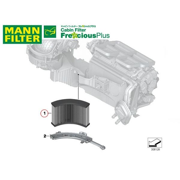  純正　フィルター3点セット　F30 送料無料 BMW BMW F30 F31 F34 MANN製 高性能エアコンフィルター フレシャス