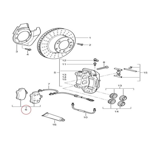 HAPAD フロント ブレーキパッド ディスクパッド 左右セット PORSCHE 