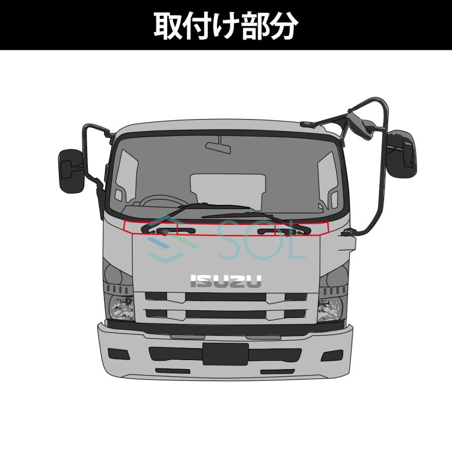 いすゞ（ISUZU） 07フォワード 標準車用 年式：H19.7〜 ワイパーパネル