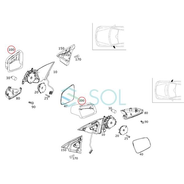 ベンツ W216後期 W117 W176 ドアミラーウインカーレンズ 左右セット CL550 CL600 CL63 CL65 CLA180 CLA250 CLA45 A180 A250 A45｜solltd2｜03
