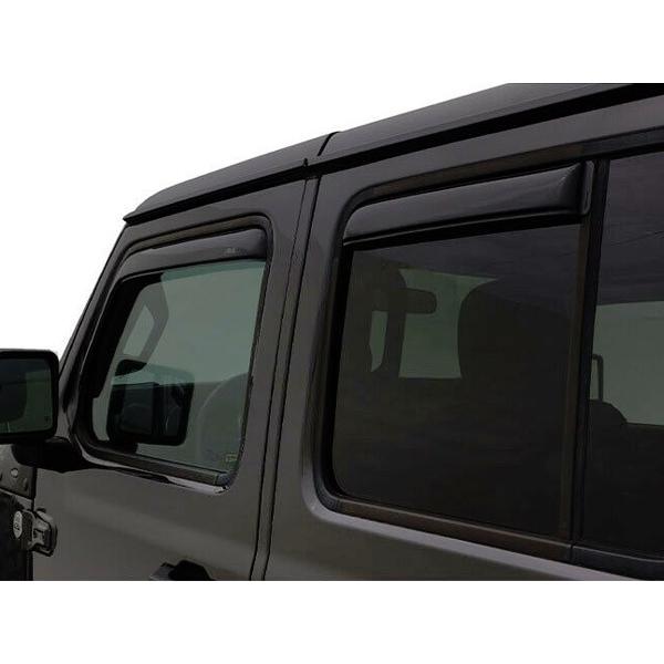 【新品未使用】 JLラングラー用ドアバイザー 前後左右4Pセット Jeep（ジープ） JL 新型ラングラー ドアサイドバイザー 4Pセット 1台分