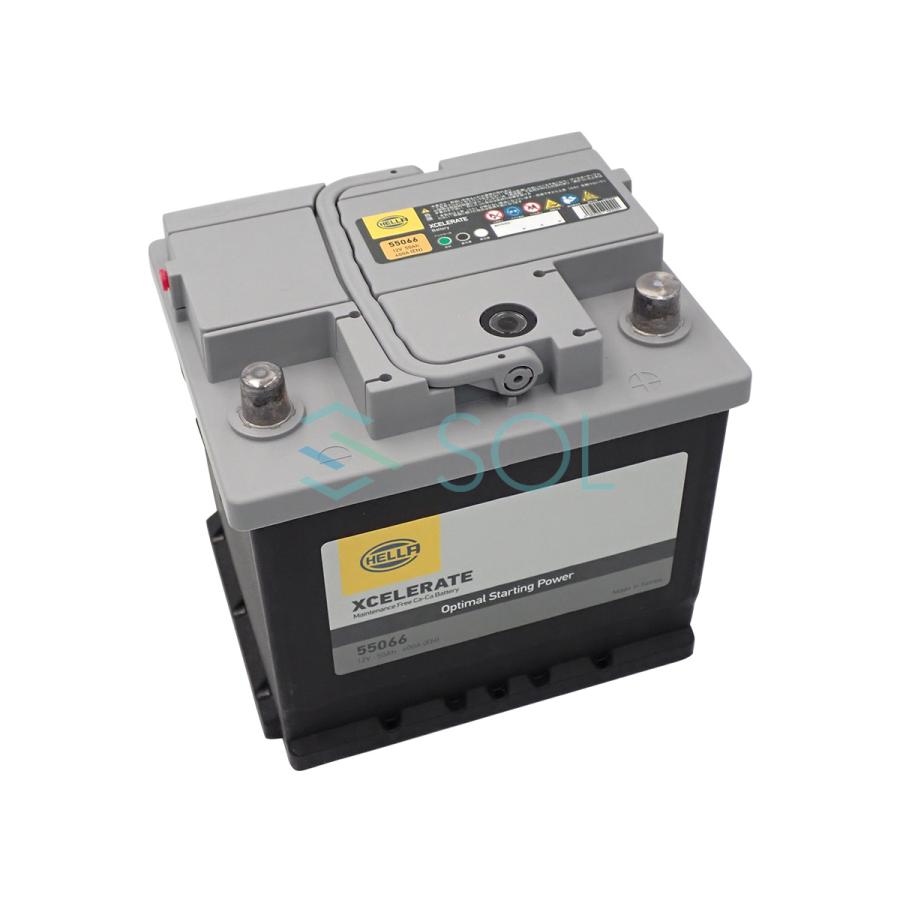 FIAT（フィアット） HELLA 500 500 C バッテリー 12V 50AH グランデプント ABA 31212 31214 ...