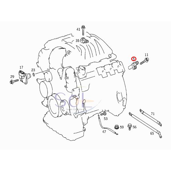 ベンツ SMART スマート フォーツー ロードスター 450 451 452 クランクシャフトポジションセンサー 回転数センサー 0031539528｜solltd3｜02
