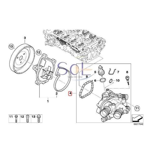 BMW MINI R55 R56 R57 R58 R59 R60 サーモスタット 水温センサー付 JCW Cooper CooperS One 11537534521 11538699290 　出荷締切18時｜solltd3｜02