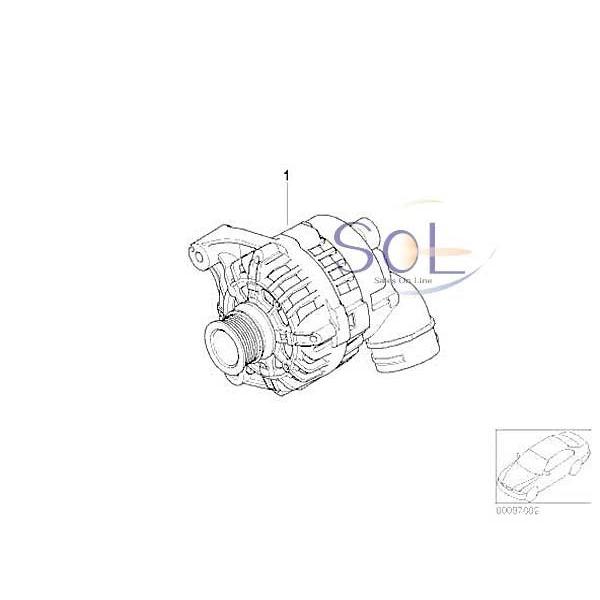 CAPSOL BMW E46 E39 E53 X5 Z3 オルタネーター 120A 320i 325i 30i