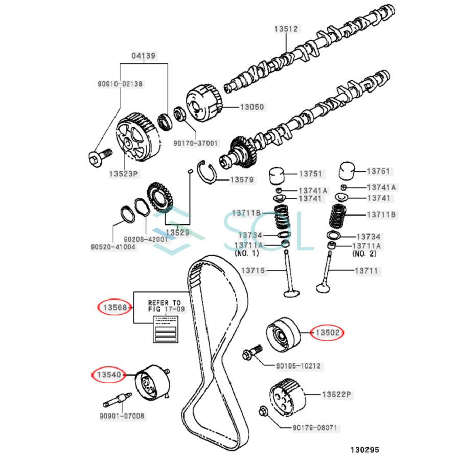 トヨタ チェイサー(GX100 GX105) タイミングベルト アイドラプーリー