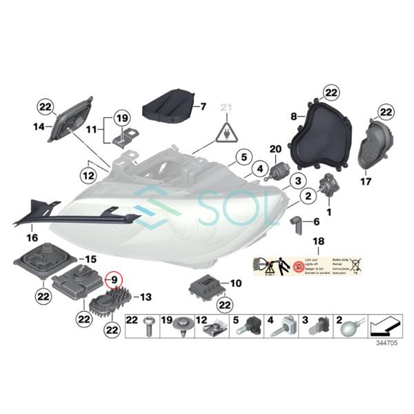 BMW MINI R61 D1S D3S 兼用 純正キセノン用 補修バラスト 35W Cooper CooperD CooperS JCW 63127255724 2個セット 出荷締切18時