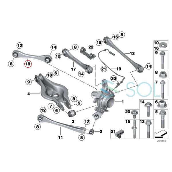 BMW BMW F30 F31 F34 F32 F33 F36 リア ガイドアーム 右側 320i 320d