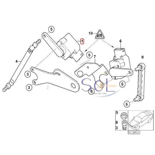 BMW E53 X5 ヘッドライト光軸調整センサー ハイスタンドセンサー 
