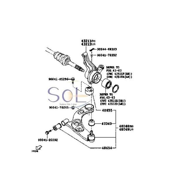 ダイハツ エッセ L235S L245S ムーヴ L150S L152S L160S ムーヴラテ L550S L560S フロント ロアアーム 左右SET 48069-B2050 48068-B2050