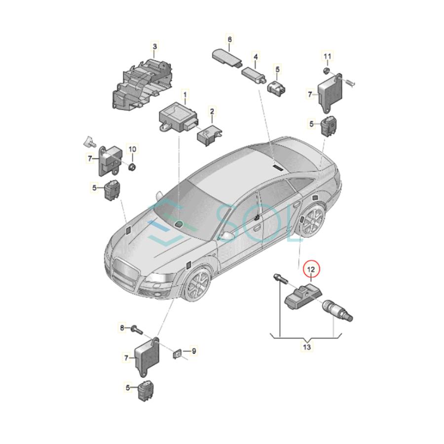 PORSCHE（ポルシェ） TPMSセンサー タイヤ空気圧センサー 315Mhz 出荷