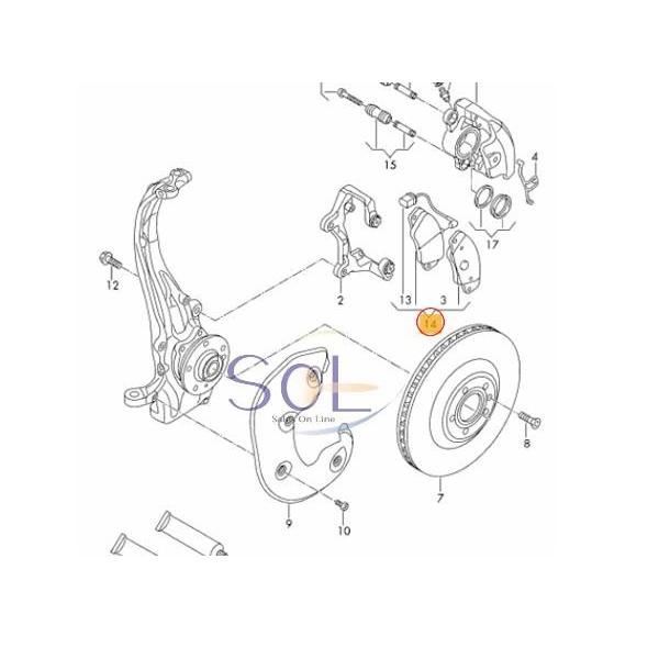Audi（アウディ） HAPAD フロント ブレーキパッド ディスクパッド 左右