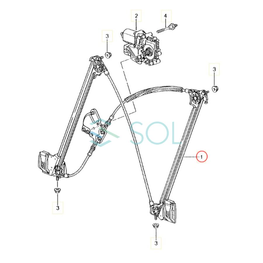 PORSCHE パワーウインドウレギュレーター 左側 パワーウインドウ